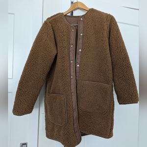 Frank and Oak Reversible Teddy Coat Small